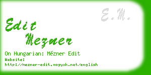 edit mezner business card